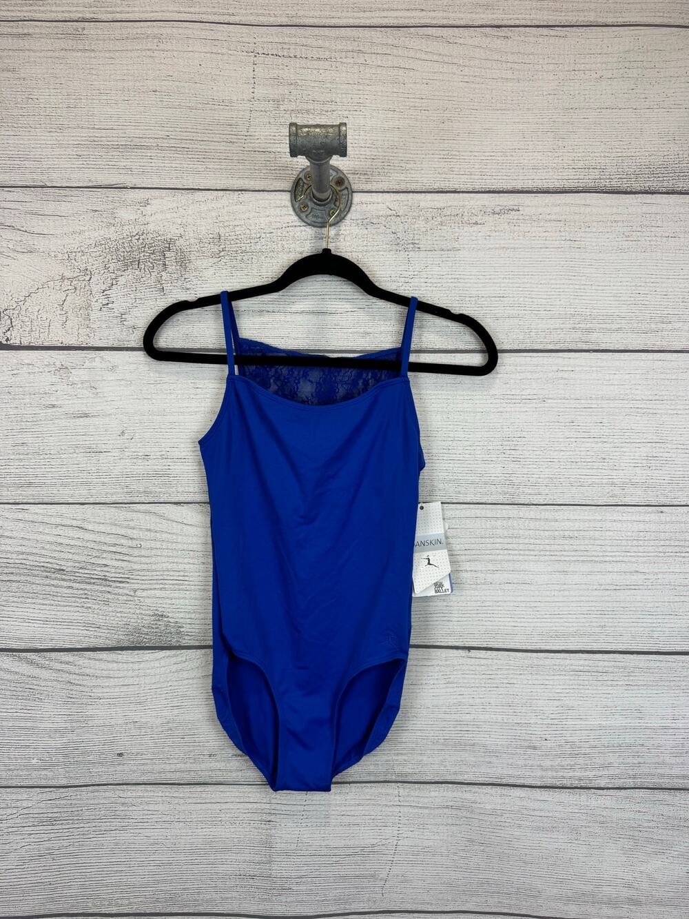 Danskin Women's Blue NYC Ballet Lace Back Dance Leotard Size Small